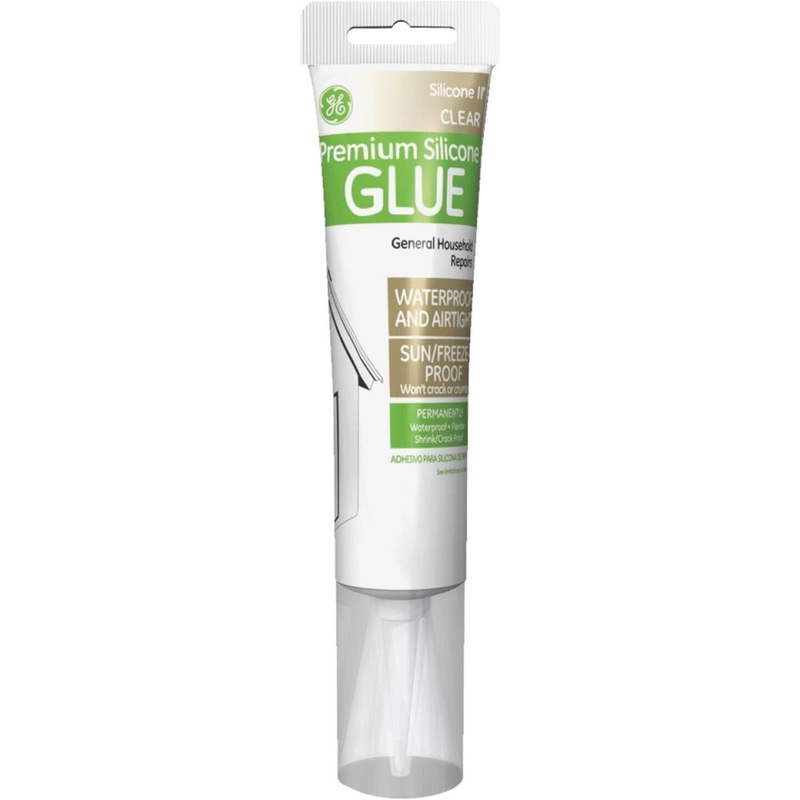 GE Premium Silicone 2 Glue – Squeeze, Clear, 2.8oz