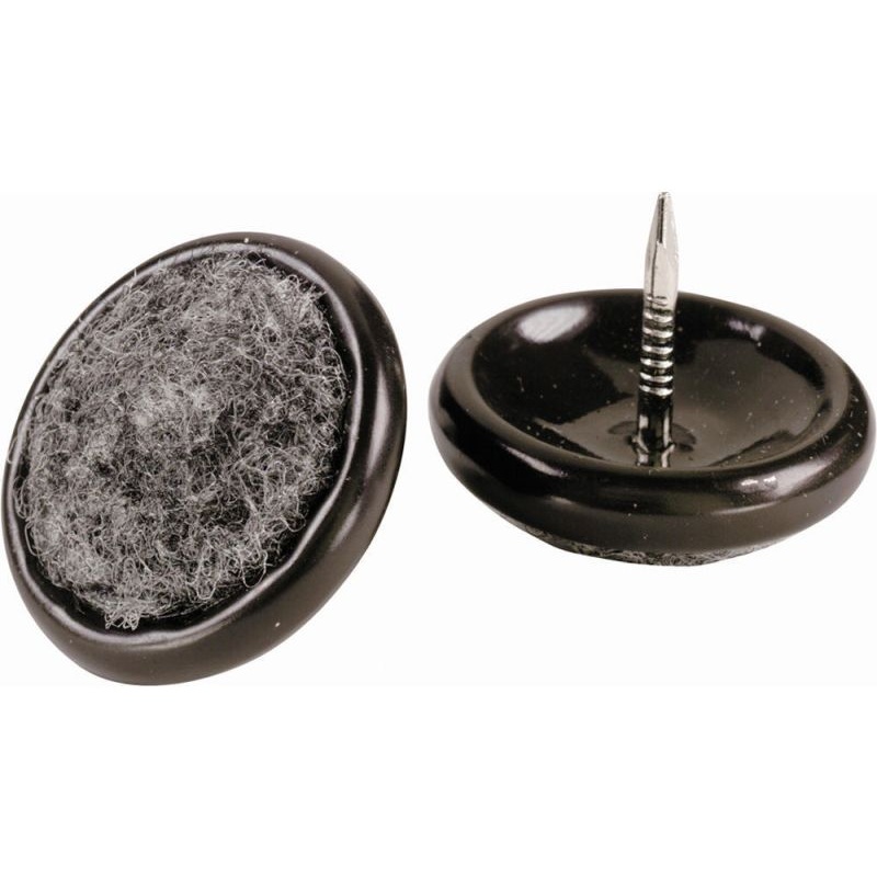 Shepherd Hardware 1-1/4-Inch Nail On Furniture Glides with Carpet Base, 4-Pack