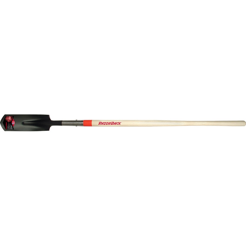 Razor-Back 4-In Trenching Shovel With Wood Handle
