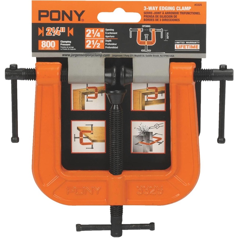 Pony 2-1/4 In. 3-Way Edging Clamp