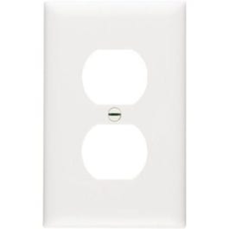 White 1-Duplex Oversize Wall Plate