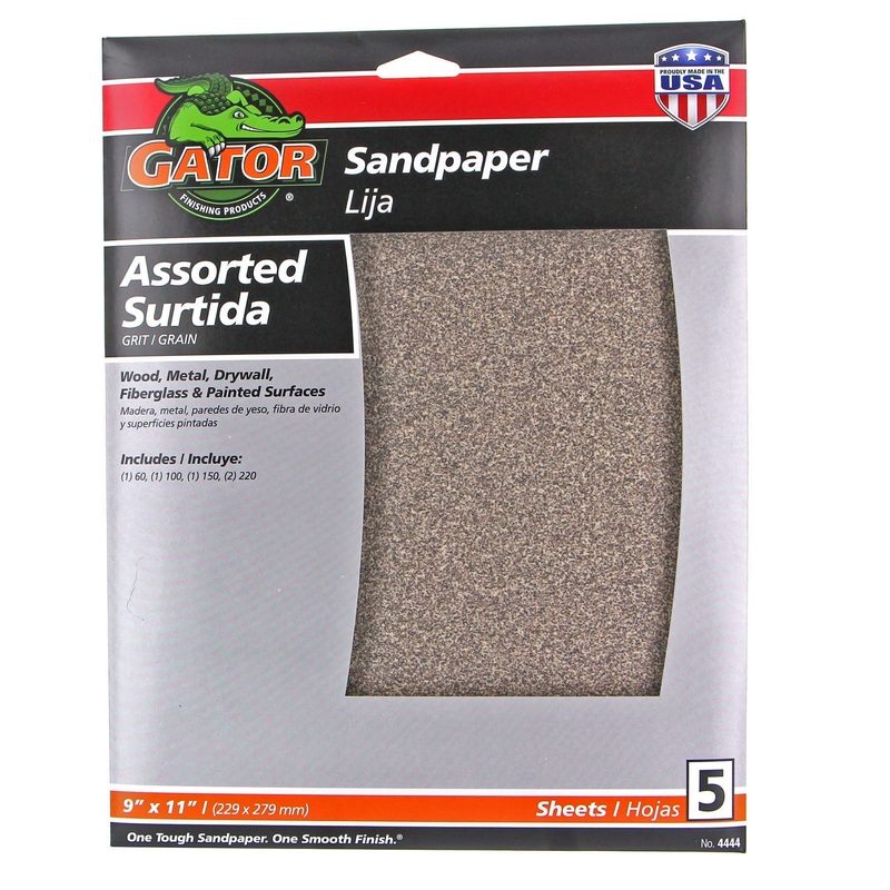 Gator’s multi-purpose aluminum oxide sandpaper