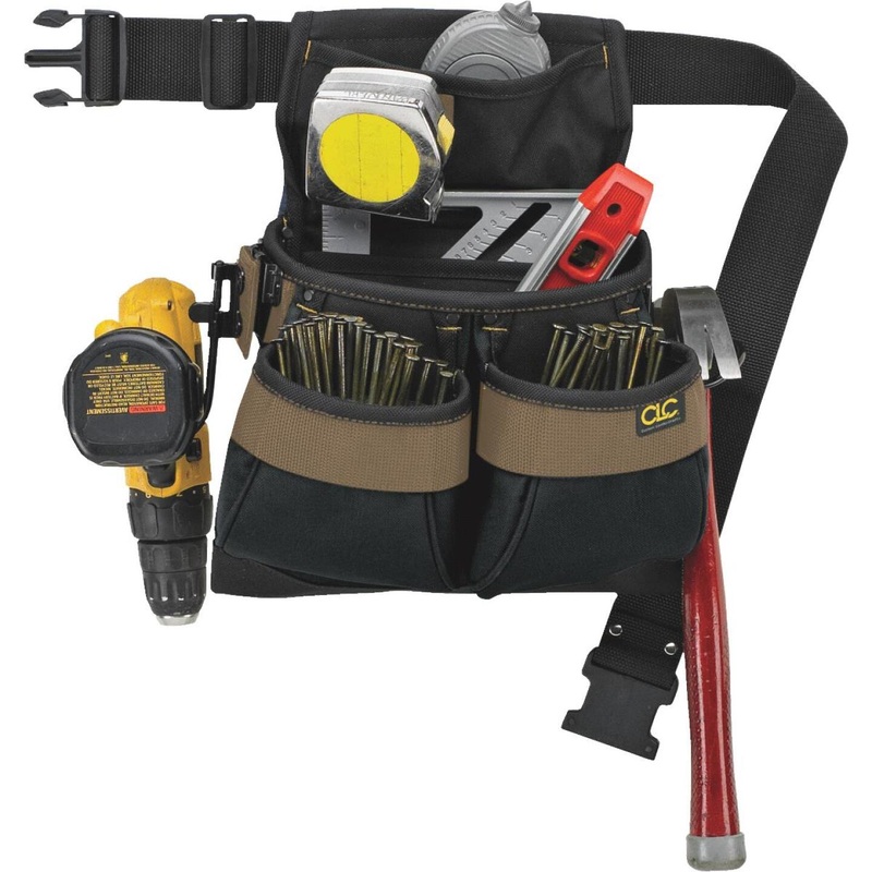 CLC 5-Pocket Polyester Framer’s Nail & Tool Bag with Belt