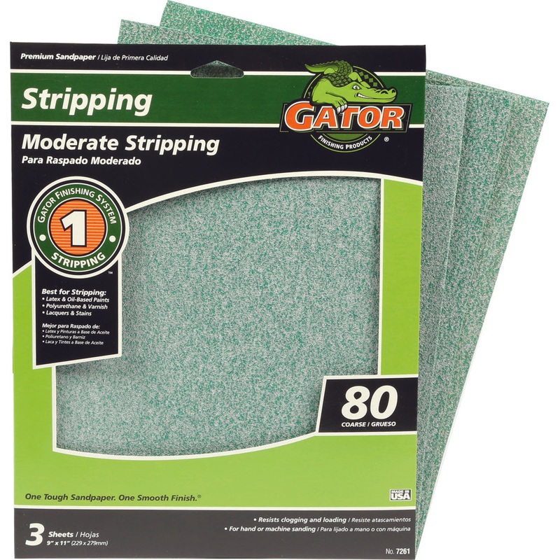 Gator Premium Aluminum Oxide sheets 80 Grit