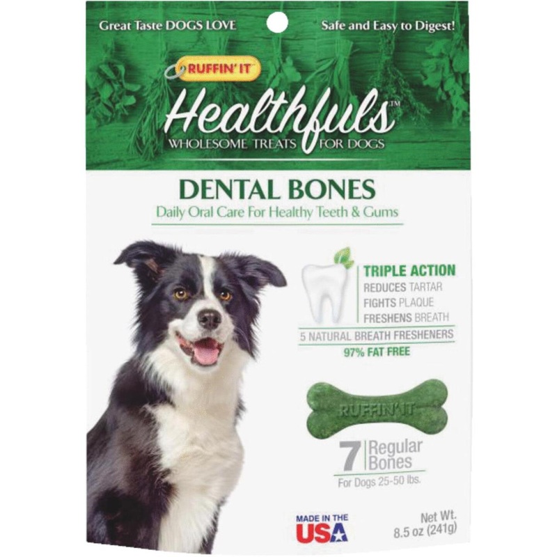 Ruffin’ it Healthfuls Medium Dog Mint Flavor Dental Dog Treat (7-Pack)