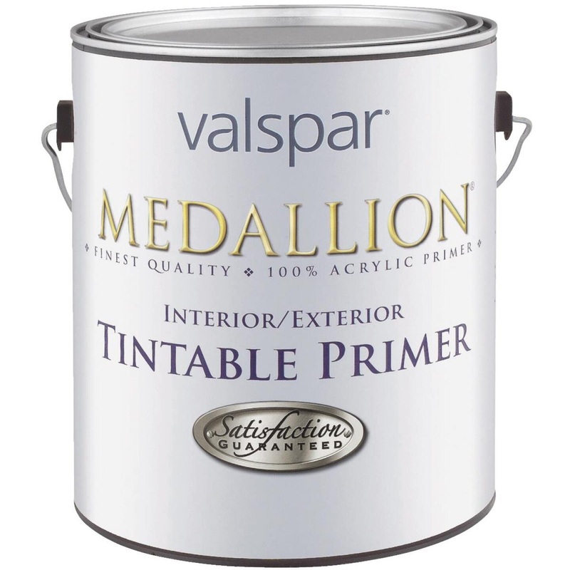 Valspar Medallion 100% Acrylic Tintable Interior/Exterior Primer, Gray, 1 Gal.
