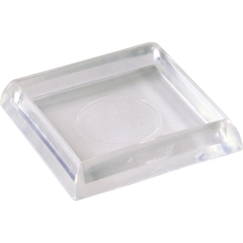 Shepherd Hardware 1-7/8-Inch Smooth Plastic Furniture Cups, Clear, 4-Pack