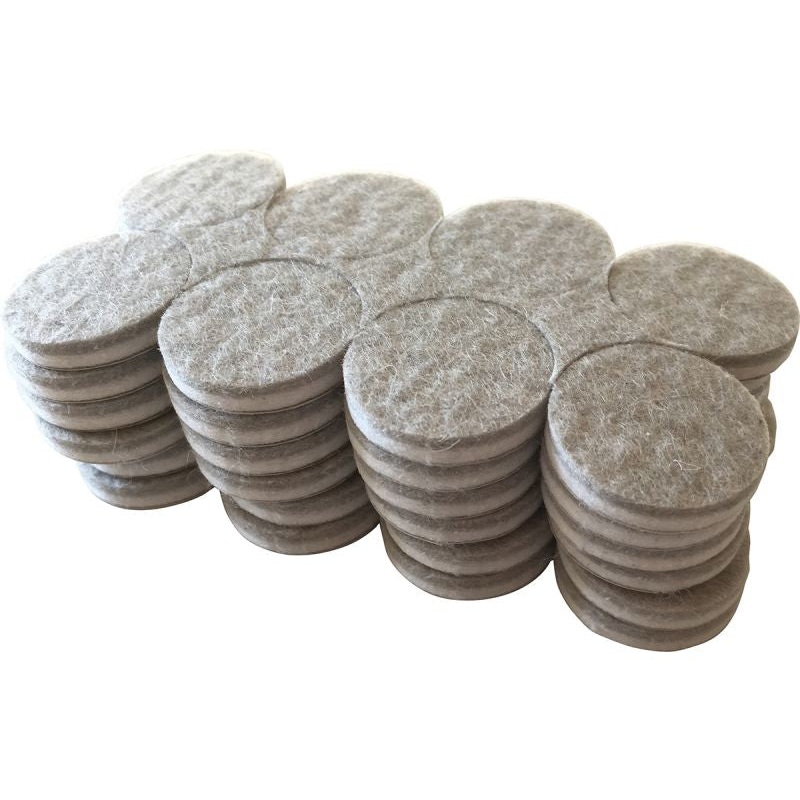 Shepherd Hardware 1-Inch Self-Adhesive Felt Commercial Grade, 48-Count, Beige
