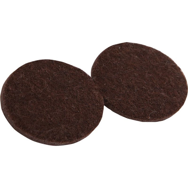 Shepherd Hardware 2-Inch Heavy Duty Self-Adhesive Felt Furniture Pads, 4-Pack, Brown