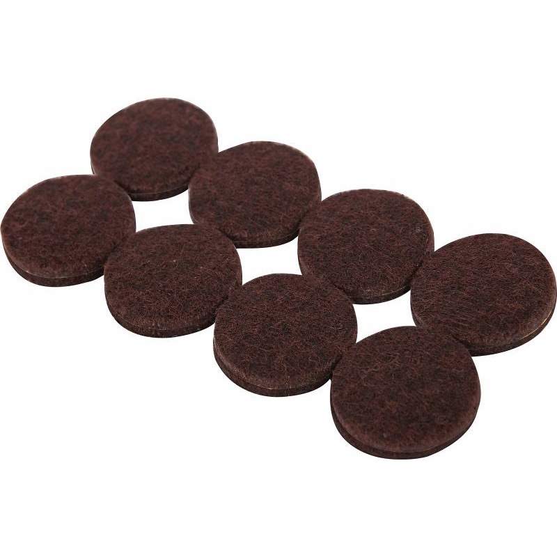 Shepherd Hardware 3/4-Inch Heavy Duty Self-Adhesive Felt Furniture Pads, 20-Pack, Brown