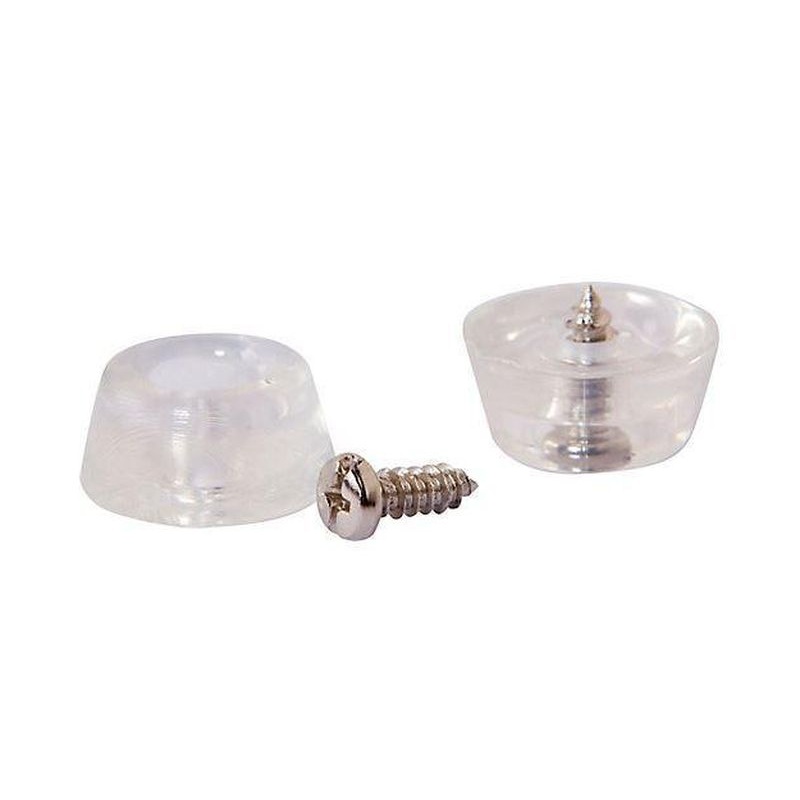 Shepherd Hardware 7/8-Inch SurfaceGard Screw-On Clear Bumpers, 4-Count