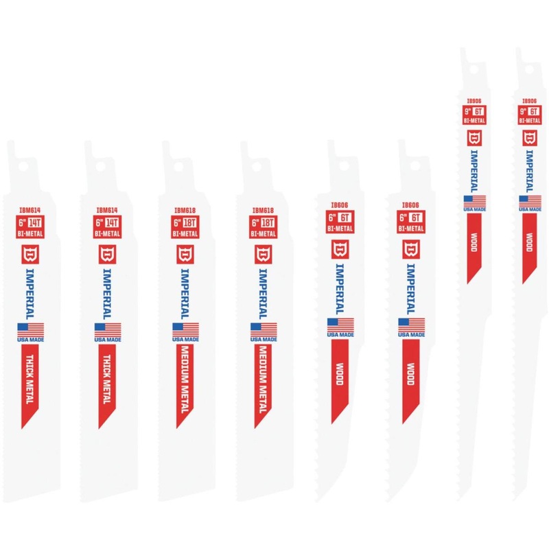 Imperial Blades 8-Piece Variety Reciprocating Saw Blade Set