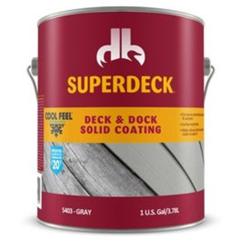 Cool Feel Deck & Dock Elastomeric Coating, Gray, Gallon