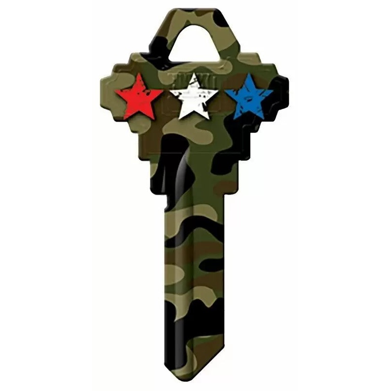 Hy-ko Products Camouflage and Stars House Key Blank