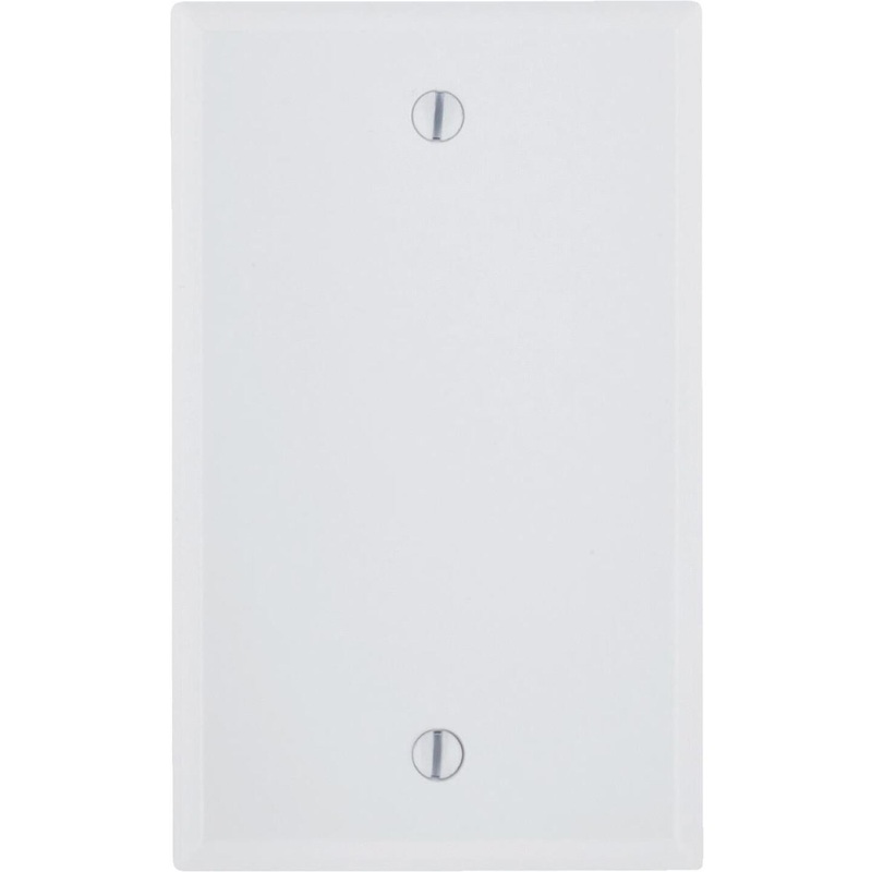 Leviton 1-Gang Standard Thermoset Blank Wall Plate, White