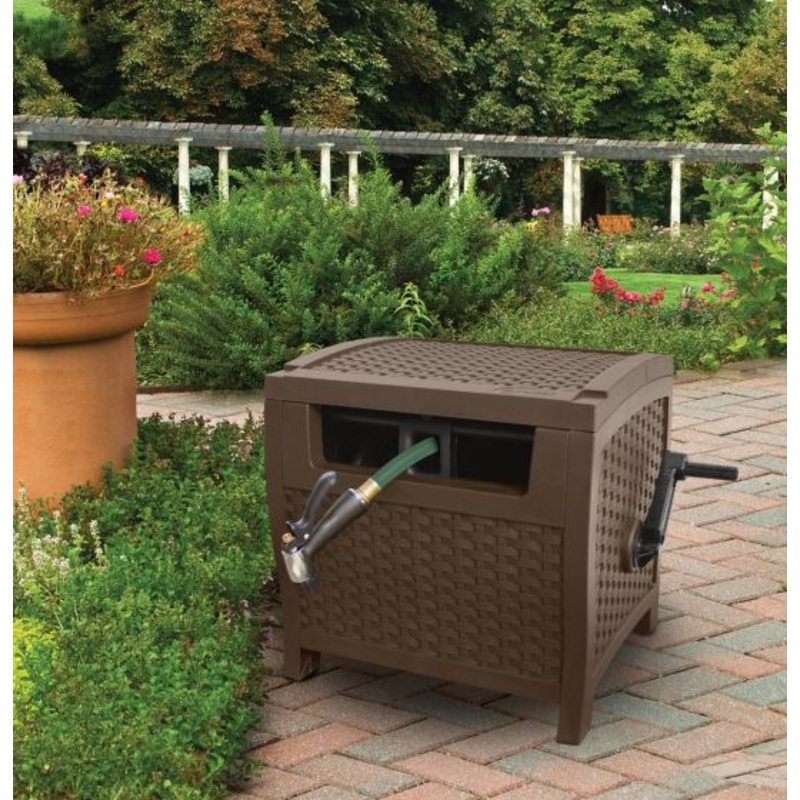 Suncast 175 ft. Slide Trak Hose Hideaway – Java