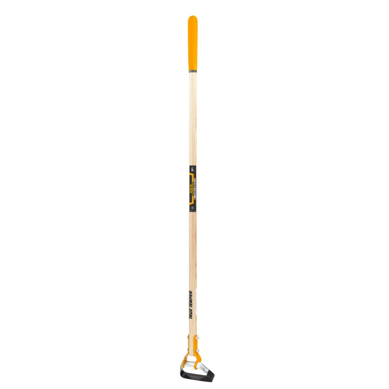AMES TRUE TEMPER ACTION HOE WITH CUSHION END GRIP ON HARDWOOD HANDLE