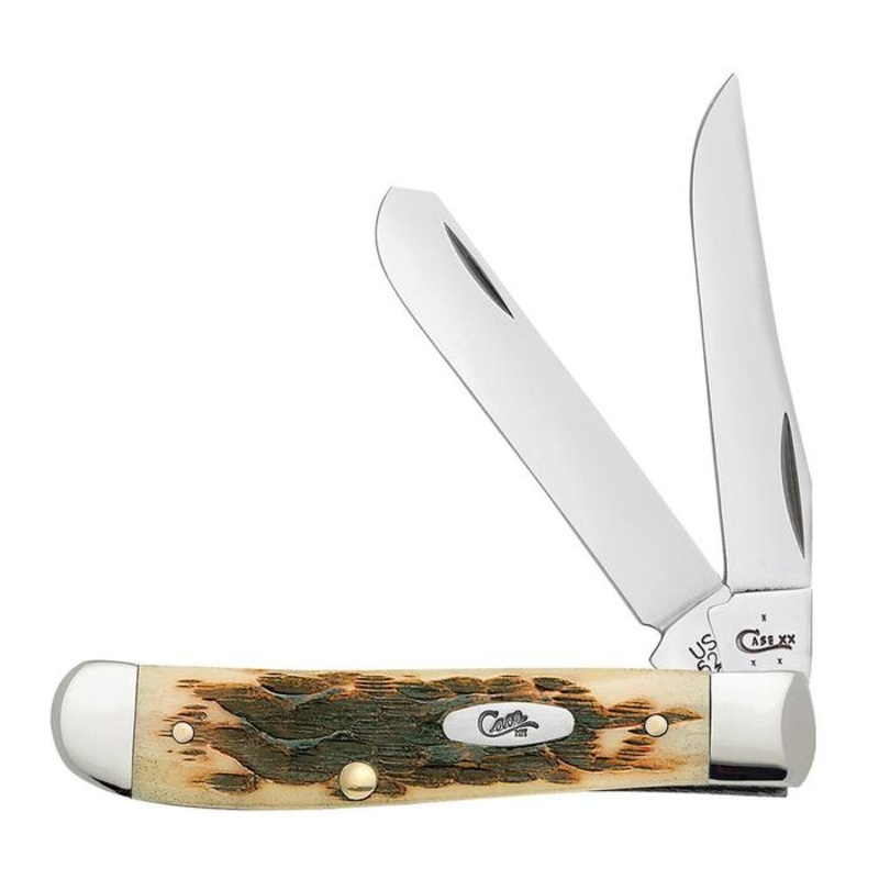 Case Amber Bone Peach Seed Jig Mini Trapper
