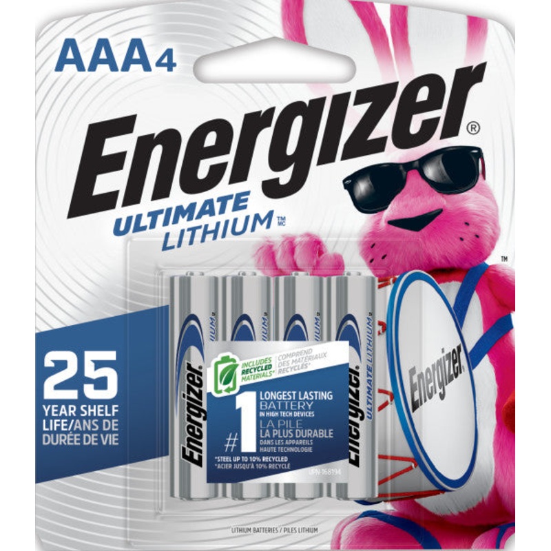 Energizer Ultimate Lithium AAA Batteries, Lithium Triple A Batteries