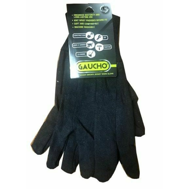 Gaucho Brown Jersey Work Gloves