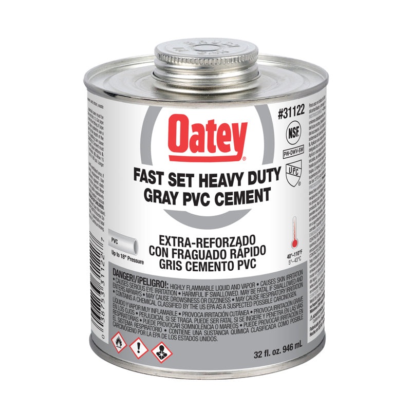 Oatey Fast Set Heavy Duty Gray PVC Cement