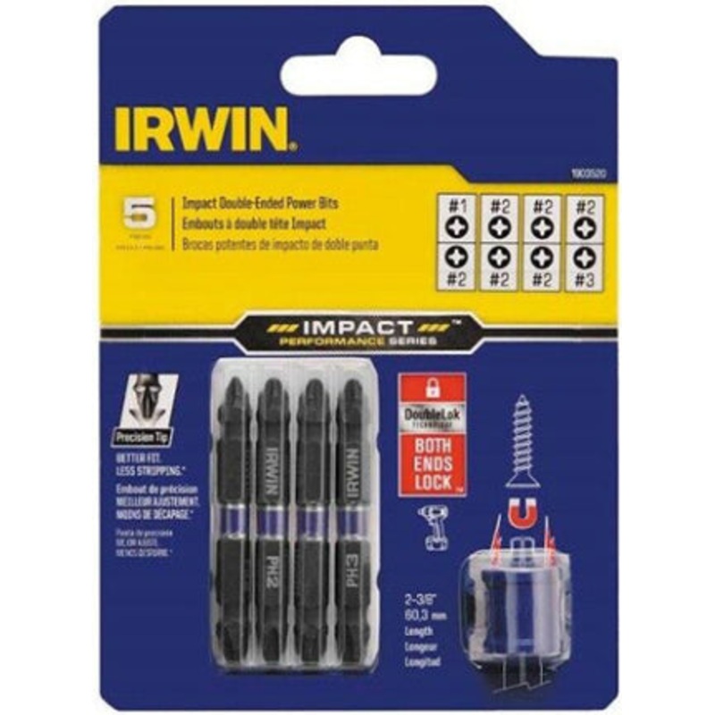 BIT DBL END IMP 5 PC MIX SQ W MAG
