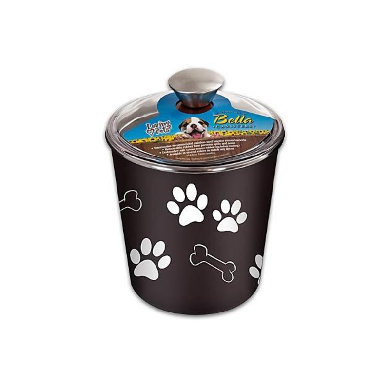 Loving Pets Bella Canister Espresso Treat Holder