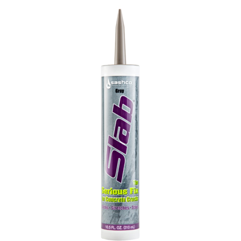 Sashco  Slab Concrete Crack Repair Sealant, 10.5 oz Cartridge, Gray