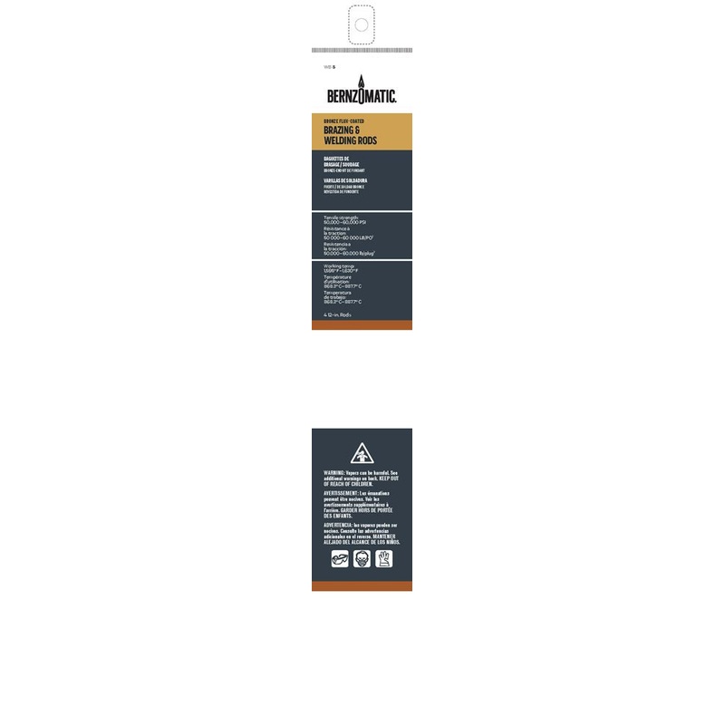 Bernzomatic Bronze Flux-Coated Brazing and Welding Rods