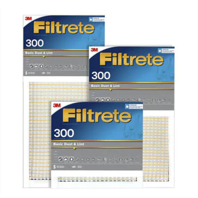 Filtrete MPR 300 Basic Dust & Lint Air Filters 12  X 12  X 1
