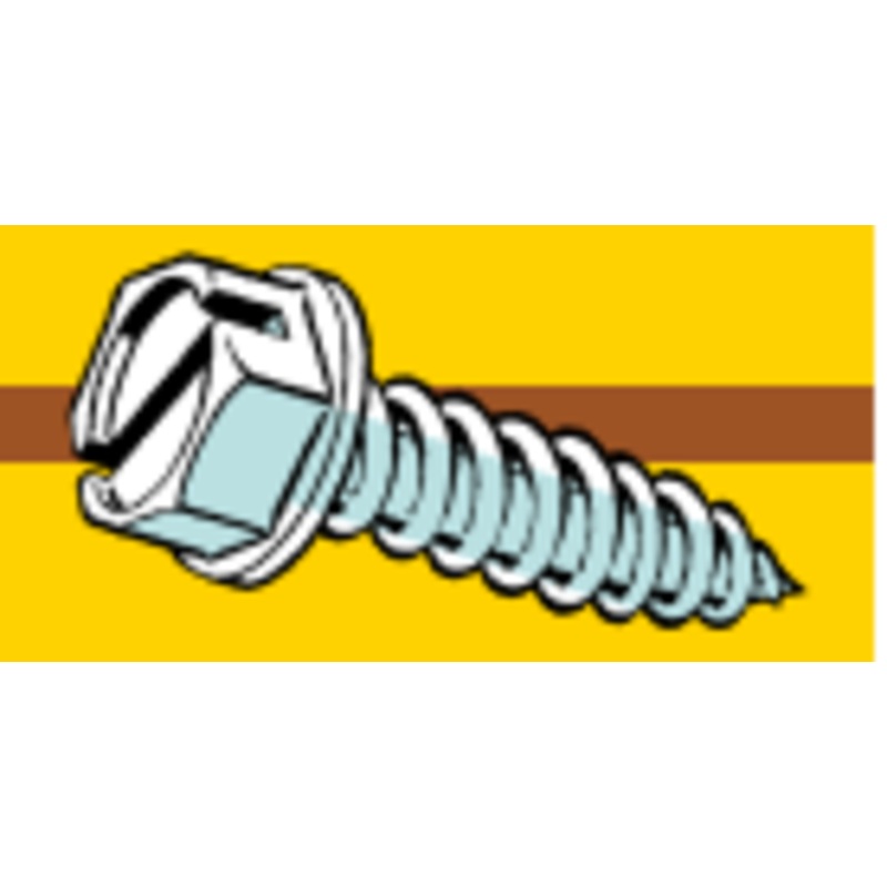 Midwest Fastener Slotted Hex Washer Sheet Metal Screws #8 x 3/4