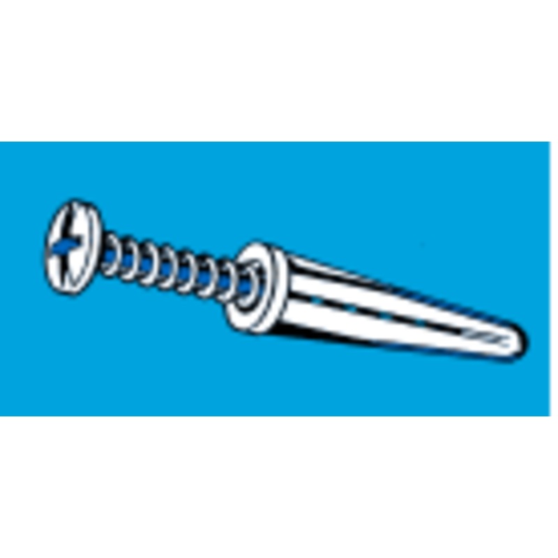 Midwest Fastener Plastic Anchors with Screws #6-8 x 3/4