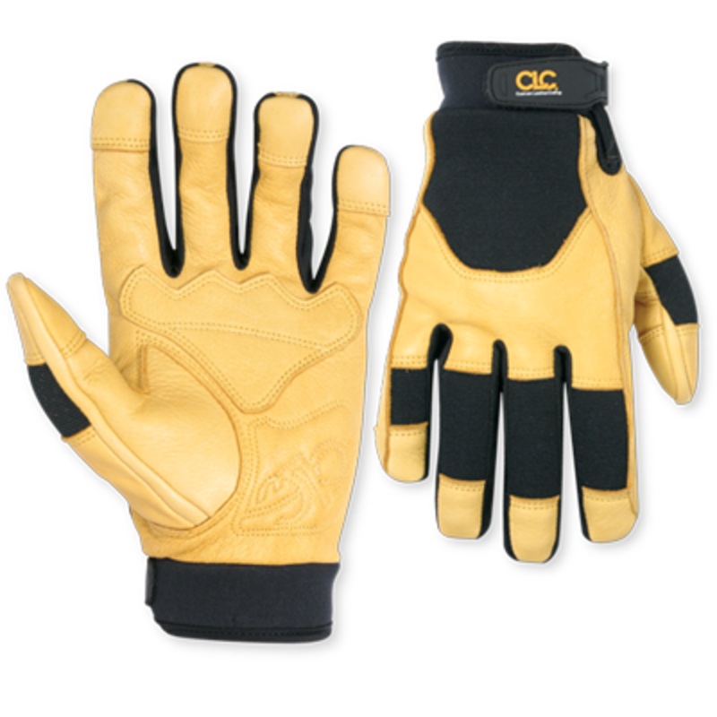 Custom Leathercraft Top Grain Goatskin With Reinforced Palm Gloves Large