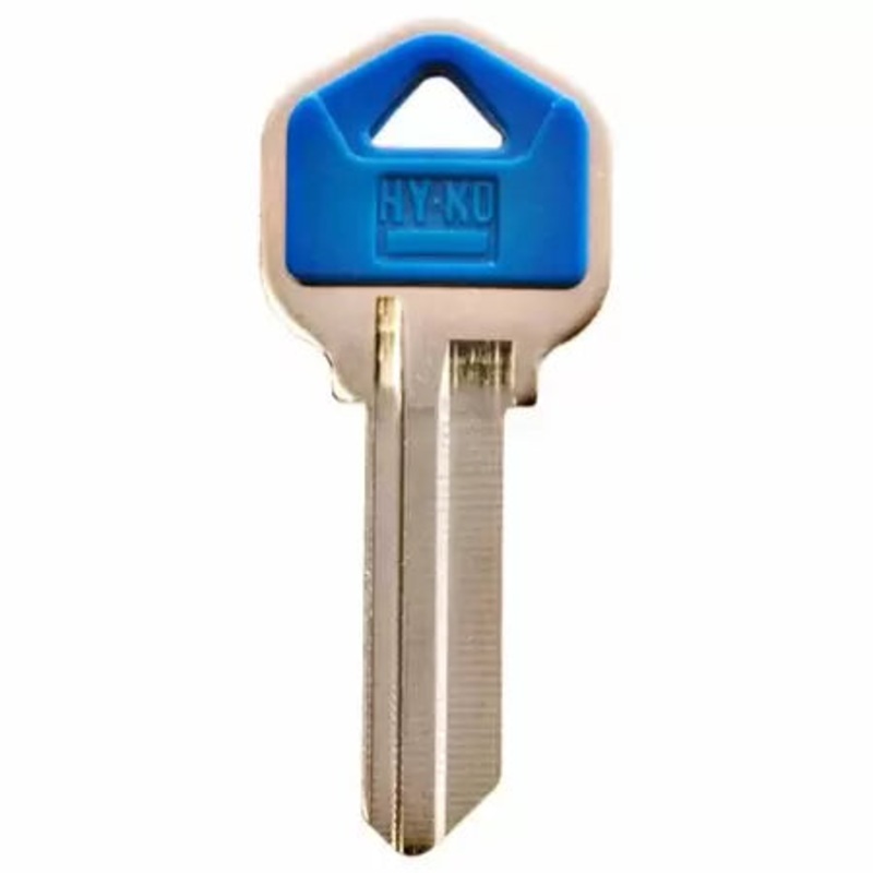 HyKo Key Blank – Kwikset Kw1Pb Plastic Head (Blue)