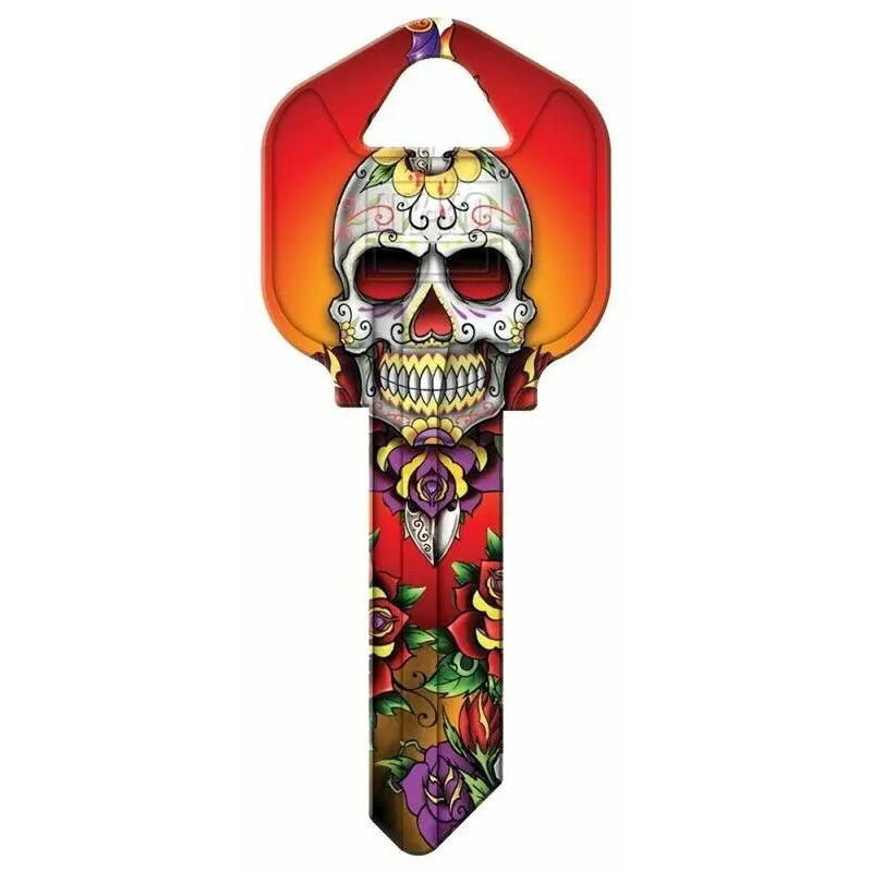 HyKo Products Kw1-29 Painted Skull Blank Key