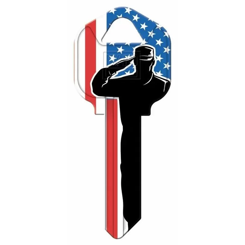 HyKo Products Kwikset KW1-33 Tank Key Blanks, American Flag