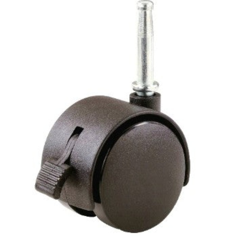 Shepherd 9406 Wheel Caster, Twin Wheels w/Stem & Brake, Black – 2