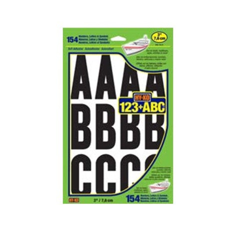 Hy-ko Products Numbers & Letters Black & White