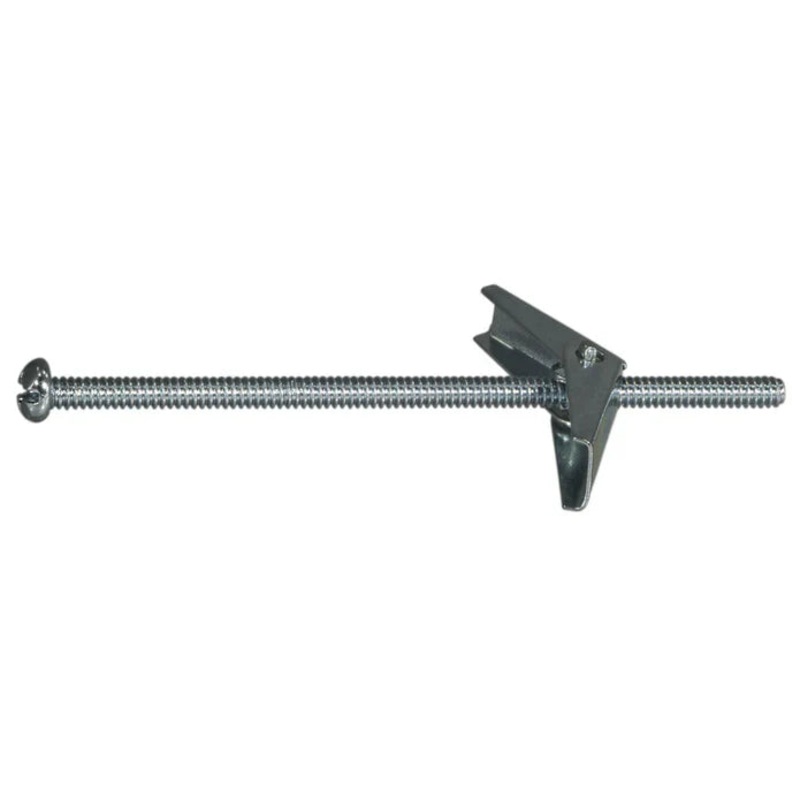 MonsterFastener Zinc Plated Steel Slotted Round Head Toggle Bolts