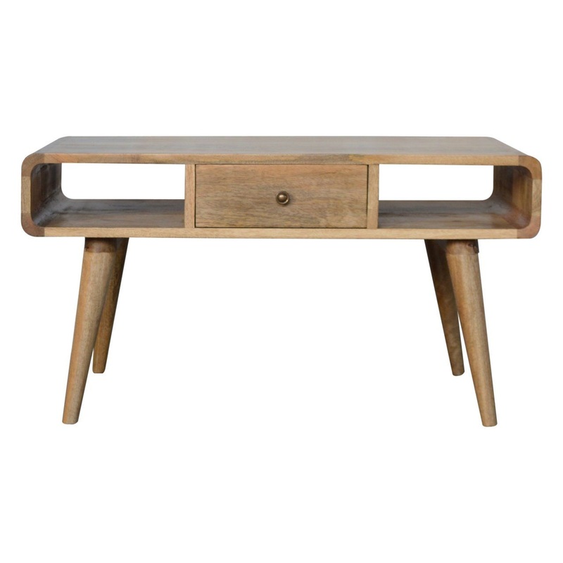 Curved Coffee Table – Oak