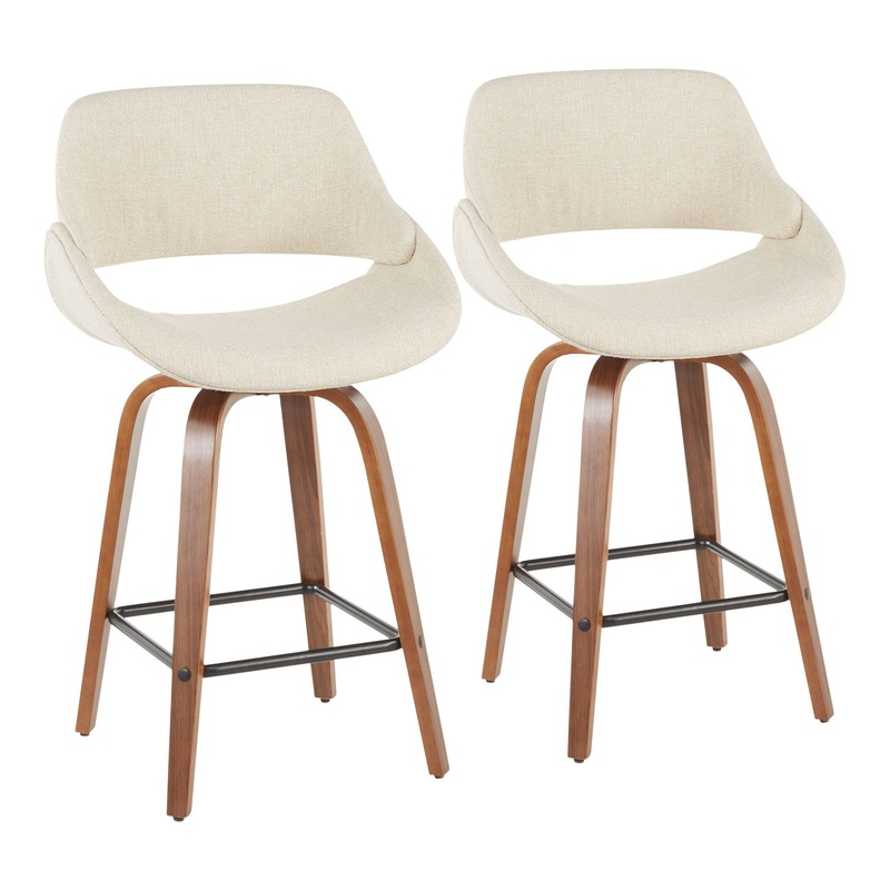 Fabrico – Mid-Century Modern, Counter Stool (Set of 2)