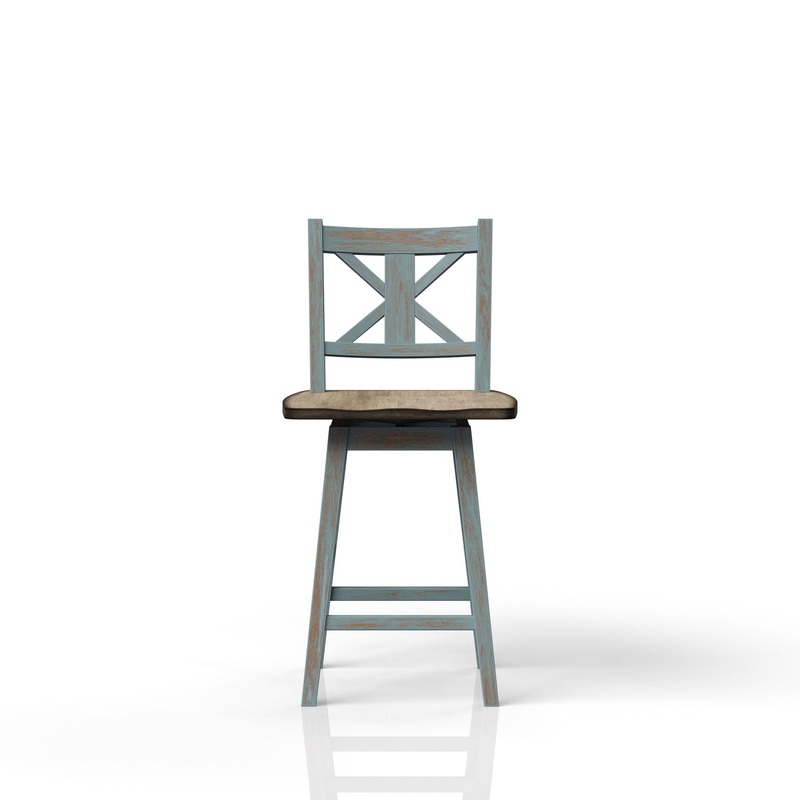 Swivel Counter Stool – Aqua Blue