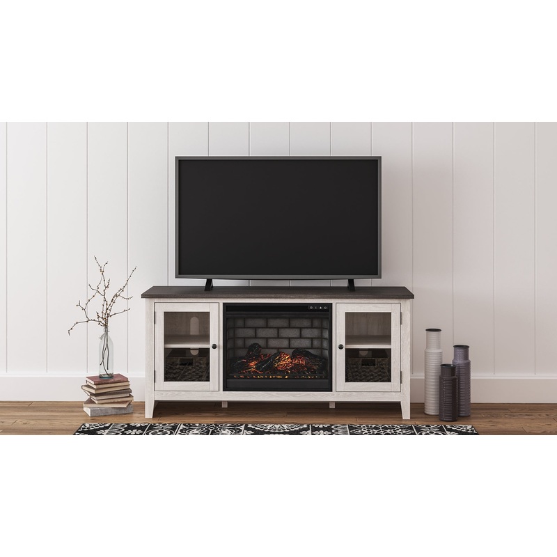 Ashley Express – Dorrinson 60 TV Stand with Electric Fireplace
