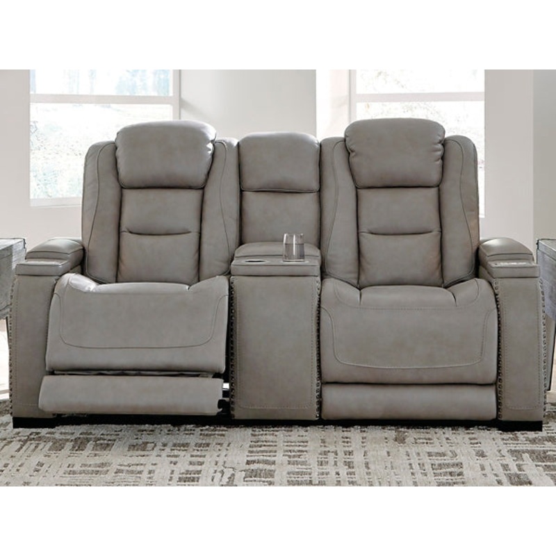 The Man-Den PWR REC Loveseat/CON/ADJ HDRST