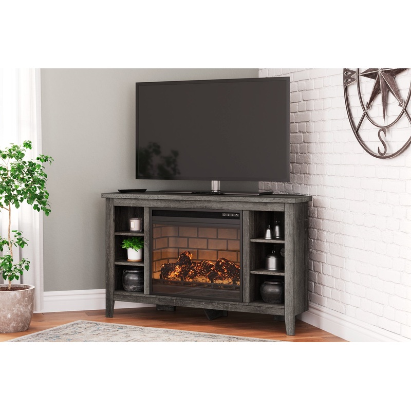 Ashley Express – Arlenbry Corner TV Stand with Electric Fireplace