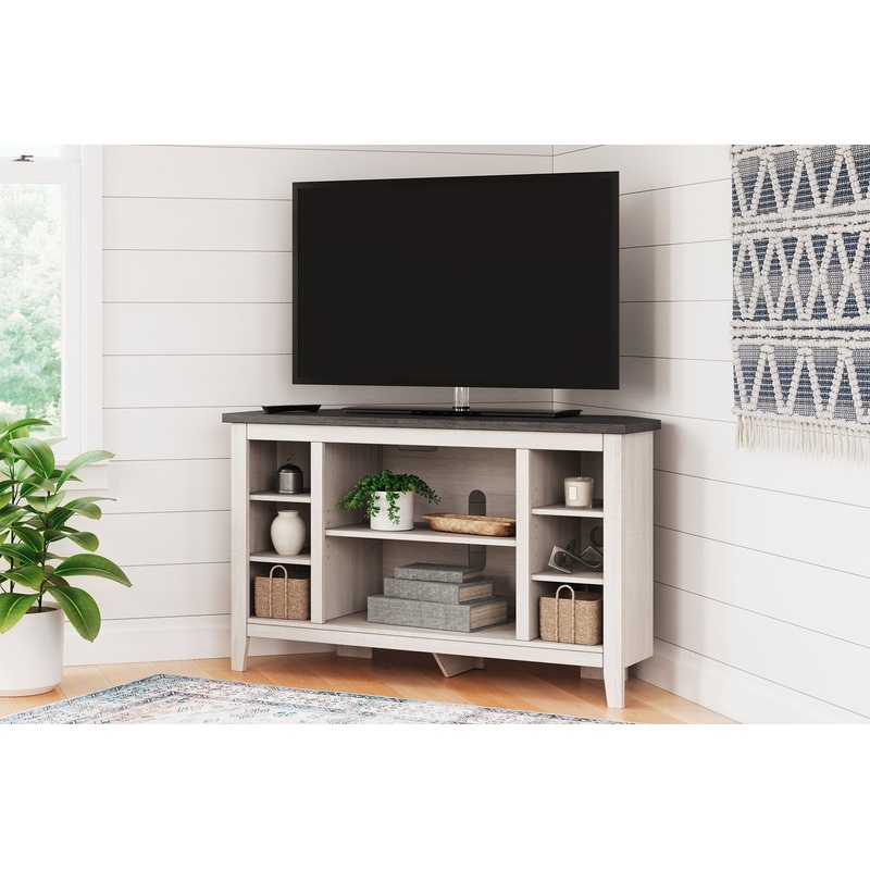 Ashley Express – Dorrinson Corner TV Stand/Fireplace OPT