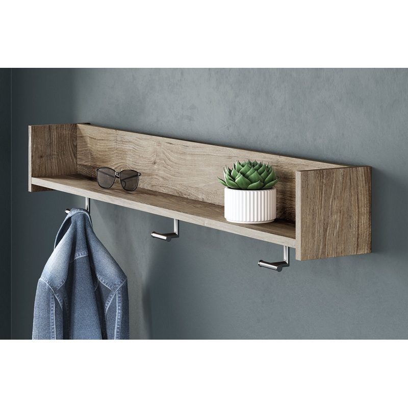Ashley Express – Oliah Wall Mounted Coat Rack w/Shelf