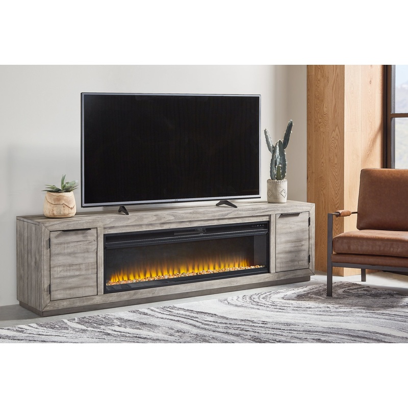 Naydell 92 TV Stand with Electric Fireplace
