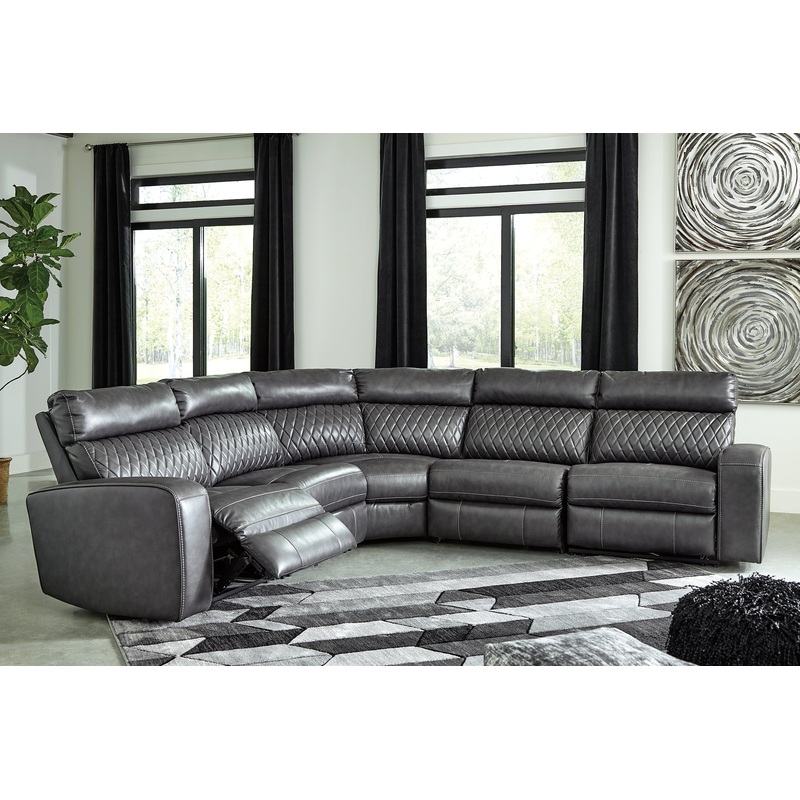 Samperstone 5-Piece Power Reclining Sectional