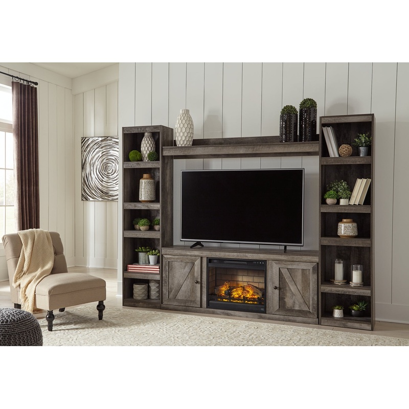 Ashley Express – Wynnlow 4-Piece Entertainment Center with Electric Fireplace